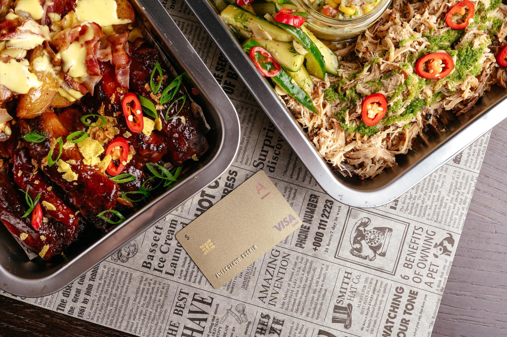 Boxes with meal kit ingredients and recipe cards